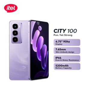 itel City 100 7.65mm" Slim Design 5200mah Android 128/4+8gb Purple