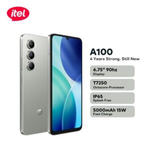 itel A100 6.75'' 90hz Bright Display IP65 5000mah 15W T7250 Octa-core 128+3GB - Star Titanium